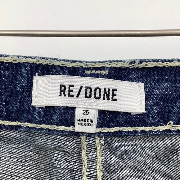 NEW! RE/DONE 90s Mini Skirt Chunky Stitch Indigo Size 25 Denim $265 msrp  I6-3 - Picture 7 of 10